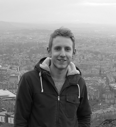 Profile picture of Harry with Edinburgh city as the backdrop